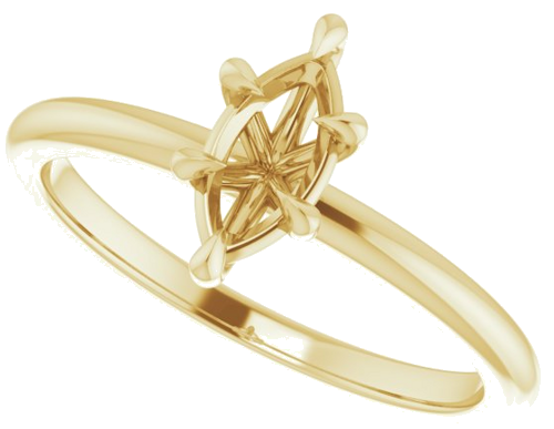 14K Yellow 8x4 mm Marquise Solitaire Engagement Ring Mounting (5)