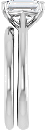 Sužadėtuvių Žiedas „Solitaire“ 585 Baltojo Aukso Emerald 8mm x 6mm (9)