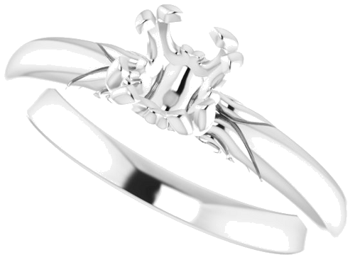 Sužadėtuvių Žiedas „Split-Prong Solitaire“ 14k white gold Round 5.8mm (5)