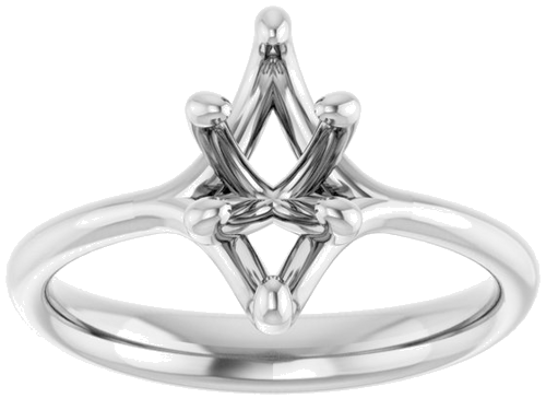 Sužadėtuvių Žiedas „Solitaire“ 10k white gold Marquise 10mm x 5mm (3)