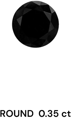0.35 carat Fancy Black-VVS2 Excellent cut Natūralus Round Deimantas (1)