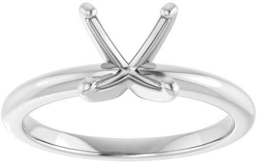 Sužadėtuvių Žiedas „Solitaire“ 585 Baltojo Aukso Cushion 7mm (3)