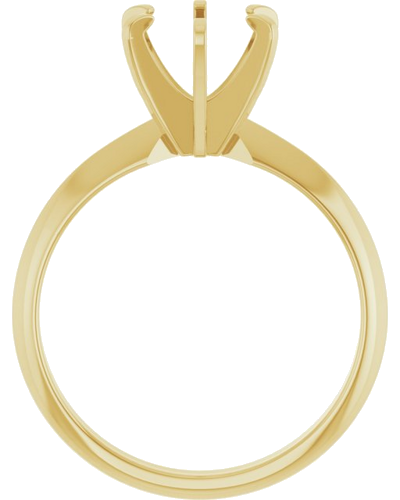 14K Yellow 7.4 mm Round Solitaire Engagement Ring Mounting (2)