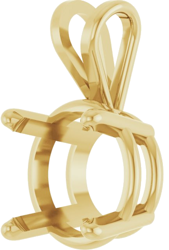 Pakabukas „Round 4-Prong Basket“ 14k yellow gold Round 10.5mm (2)