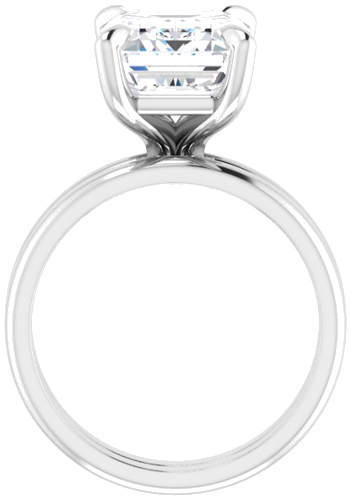 Sužadėtuvių Žiedas „Solitaire“ 18k white gold Emerald 11mm x 9mm (7)
