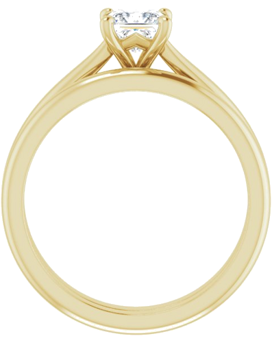 Sužadėtuvių Žiedas „Solitaire“ 14k yellow gold Square 4.5mm (7)