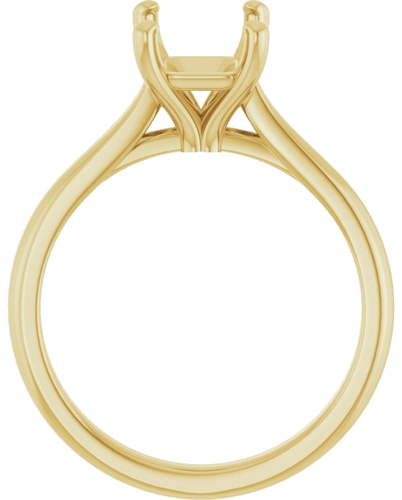 Sužadėtuvių Žiedas 14k yellow gold Emerald 8.5mm x 6.5mm (2)