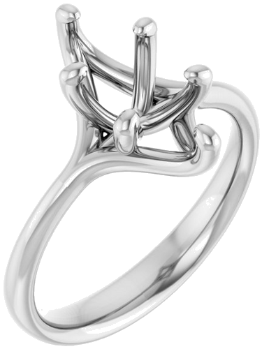 Sužadėtuvių Žiedas „Solitaire“ 14k white gold Marquise 12mm x 6mm (1)