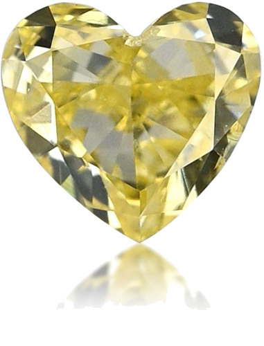 0.23 carat Fancy Intense Yellow-SI1 Natūralus Heart Deimantas (1)