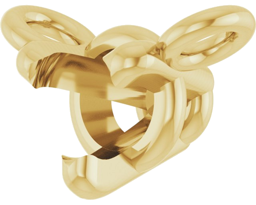 14K Yellow 3 mm Round 3-Prong Necklace Center (2)