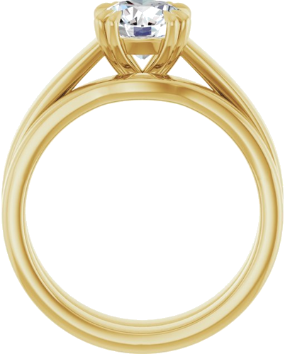 Sužadėtuvių Žiedas „Double Claw-Prong Solitaire“ 18k yellow gold Round 7mm (7)