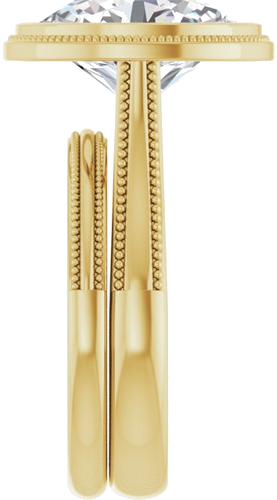 Sužadėtuvių Žiedas „Bezel-Set Solitaire“ 14k yellow gold Oval 12mm x 10mm (9)