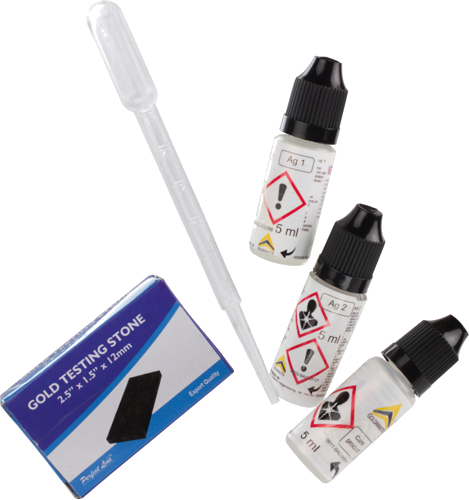 Liquid set for determining the fineness of silver (1)