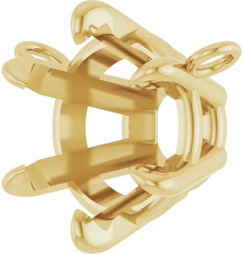 Pakabukas „Solitaire“ 14k yellow gold Round 8mm (2)