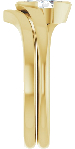 Sužadėtuvių Žiedas „Half-Bezel Solitaire“ 14k yellow gold Marquise 7mm x 3.5mm (9)