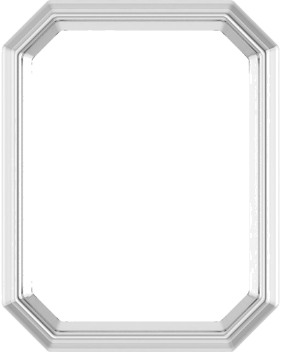 14K White 8x6 mm Emerald Bezel-Set Slide Pendant Mounting (1)