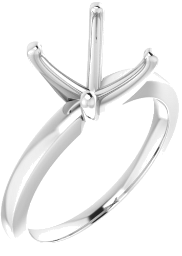 Platinum 9 mm Round Solitaire Engagement Ring Mounting (1)