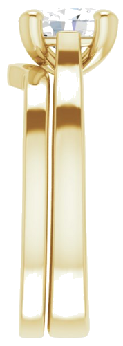 Sužadėtuvių Žiedas „Solitaire“ 585 Geltonojo Aukso Oval 8mm x 6mm (9)