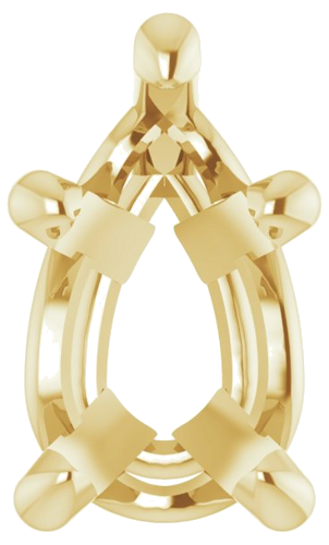 14K Yellow 8x5 mm Pear Solitaire Slide Pendant Mounting (1)