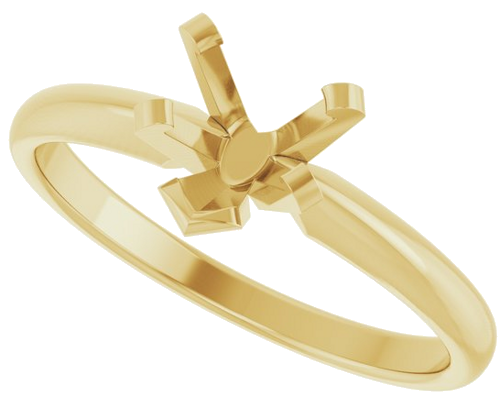 14K Yellow 5.5 x 5.5 mm Heart Solitaire Engagement Ring Mounting (5)