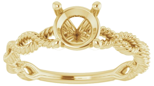 Sužadėtuvių Žiedas „Solitaire Infinity-Inspired“ 14k yellow gold Round 6.5mm (3)