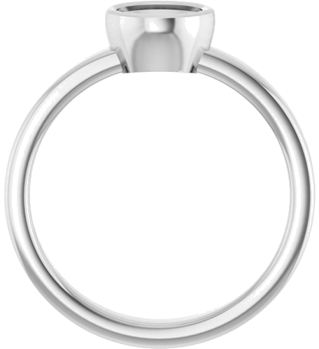 Sužadėtuvių Žiedas „Bezel-Set Solitaire“ 14k white gold Round 5.8mm (2)