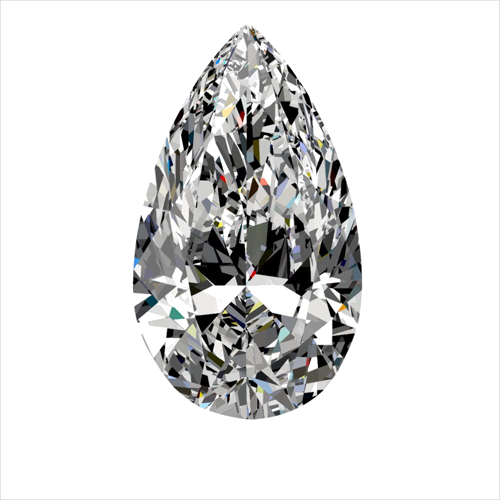 0.39 carat G-SI1 Natūralus Pear Deimantas (1)