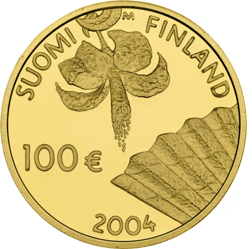 2004 Suomija Albert Edelfelt 100 eurų auksinė moneta (2)