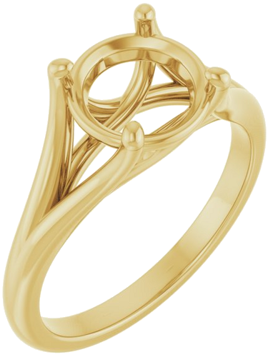 Sužadėtuvių Žiedas „Solitaire“ 14k yellow gold Round 8.2mm (1)