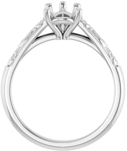 Sužadėtuvių Žiedas „Solitaire“ 14k white gold Pear 9mm x 6mm (2)