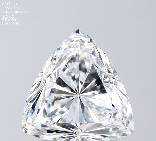 1.58 carat E-SI2 Natūralus Triangular Deimantas (1)