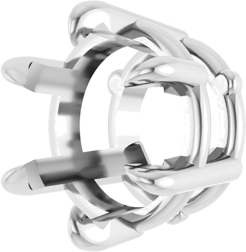 14K White 7.5 mm Round Slide Pendant Mounting (2)