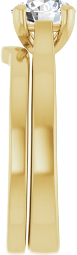 Sužadėtuvių Žiedas 14k yellow gold Round 6.5mm (9)