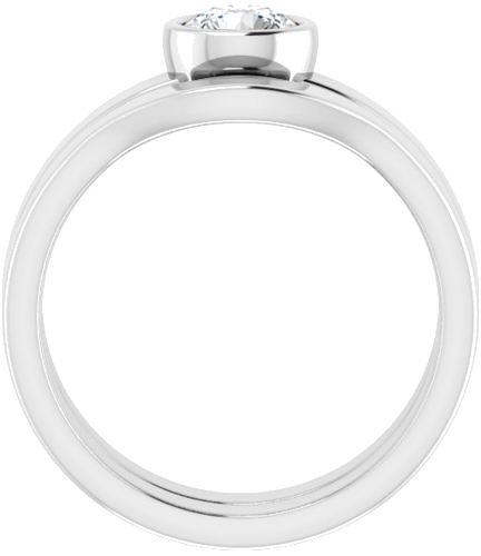Sužadėtuvių Žiedas „Solitaire“ 417 Baltojo Aukso Round 5.2mm (7)