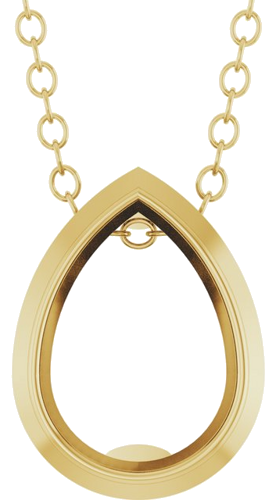 Pakabukas „Solitaire“ 14k yellow gold Pear 7mm x 5mm (1)