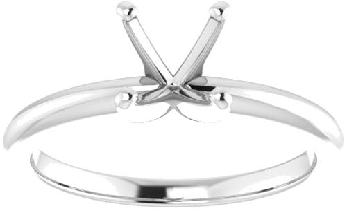 Sužadėtuvių Žiedas „Solitaire“ 585 Baltojo Aukso Cushion 6mm (3)