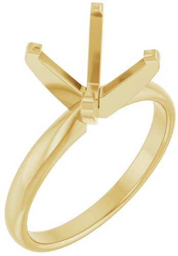 Sužadėtuvių Žiedas „Solitaire“ 14k yellow gold Cushion 8mm (1)