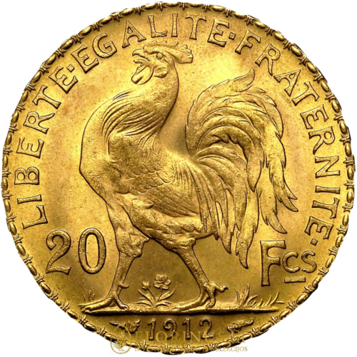 20 франков Марианна 1898-1914 Французская республика золотая монета (2)