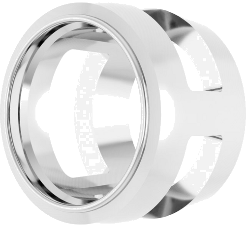 Pakabukas „Round Bezel-Set Slide“ 750 Baltojo Aukso Round 5.6mm (2)