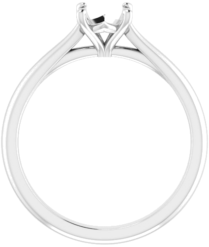 14K White 6 mm Round Solitaire Engagement Ring Mounting (2)