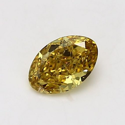 0.57 carat Fancy Deep Yellow-SI2 Natūralus Oval Deimantas (1)
