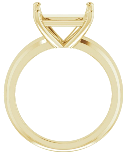 Sužadėtuvių Žiedas „Solitaire“ 14k yellow gold Square 9mm (2)