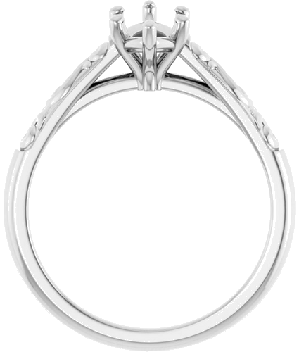 10K White 10x5 mm Marquise Solitaire Engagement Ring Mounting (2)