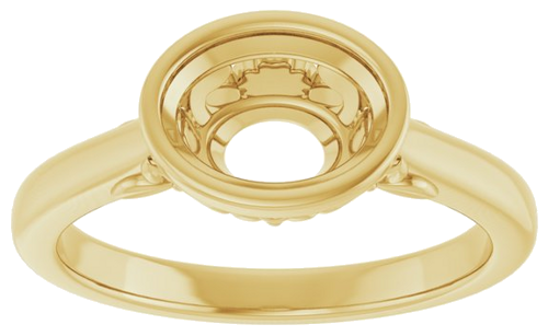 Sužadėtuvių Žiedas „Bezel-Set“ 14k yellow gold Oval 8mm x 6mm (3)
