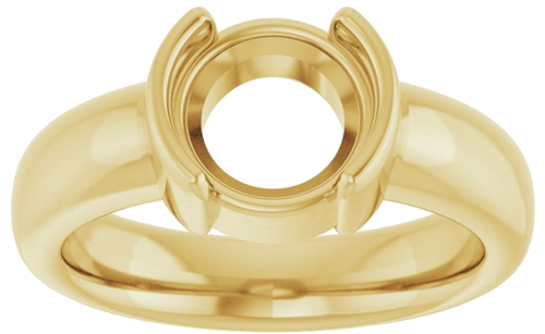Sužadėtuvių Žiedas „Half-Bezel Solitaire“ 14k yellow gold Round 8mm (3)