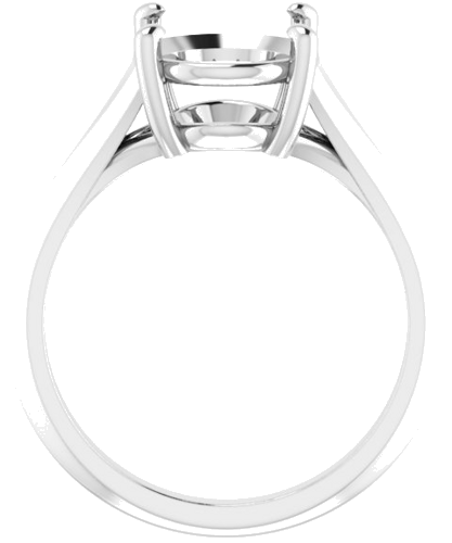 14K White 11x9 mm Oval Solitaire Engagement Ring Mounting (2)
