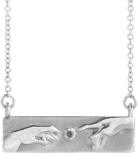 Pakabukas „Creation of Adam“ 925 Sidabro Round 1.2mm (1)