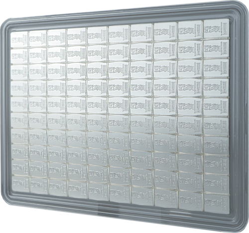 100 x 1 г Серебряные монеты 1 доллар Острова Кука 2012 Valcambi CombiCoin™ (1)