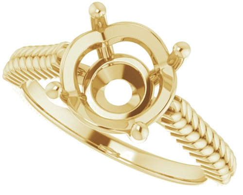 Sužadėtuvių Žiedas „Solitaire“ 14k yellow gold Round 9mm (5)