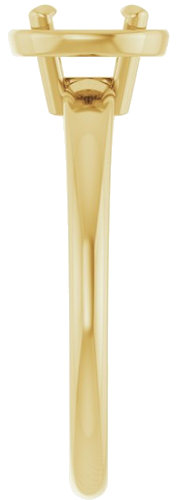Sužadėtuvių Žiedas „Claw-Prong Solitaire Bezel-Style“ 14k yellow gold Elongated Cushion 7.5mm x 5.5mm (4)